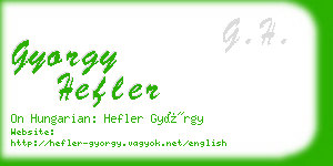 gyorgy hefler business card